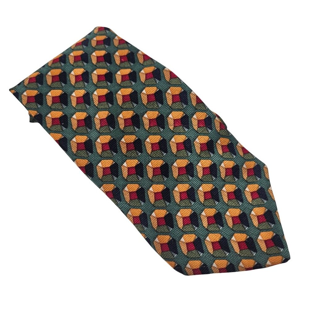 Frank Sinatra Mens Silk Tie Kaleidoscope Premier Collection Geometric Vintage